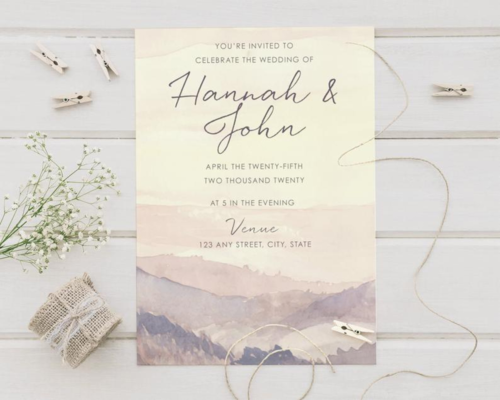 Sunset Landscape Invitations Go Print Plus