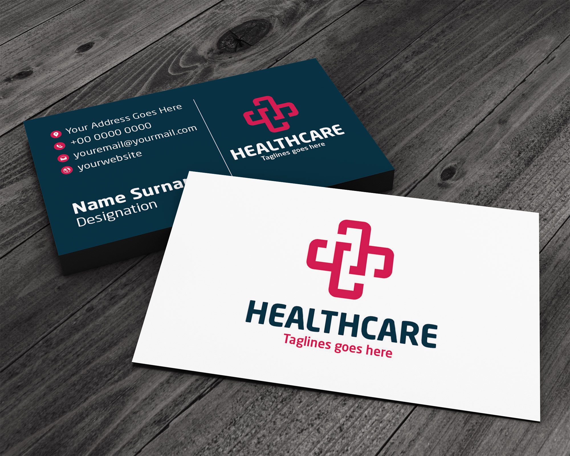 Healthcare Logo Business Cards Go Print Plus