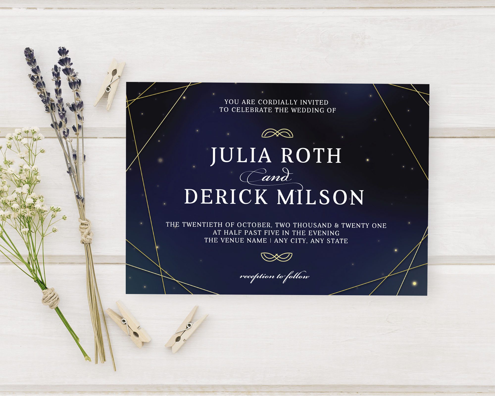 Starry Night Invitations Go Print Plus