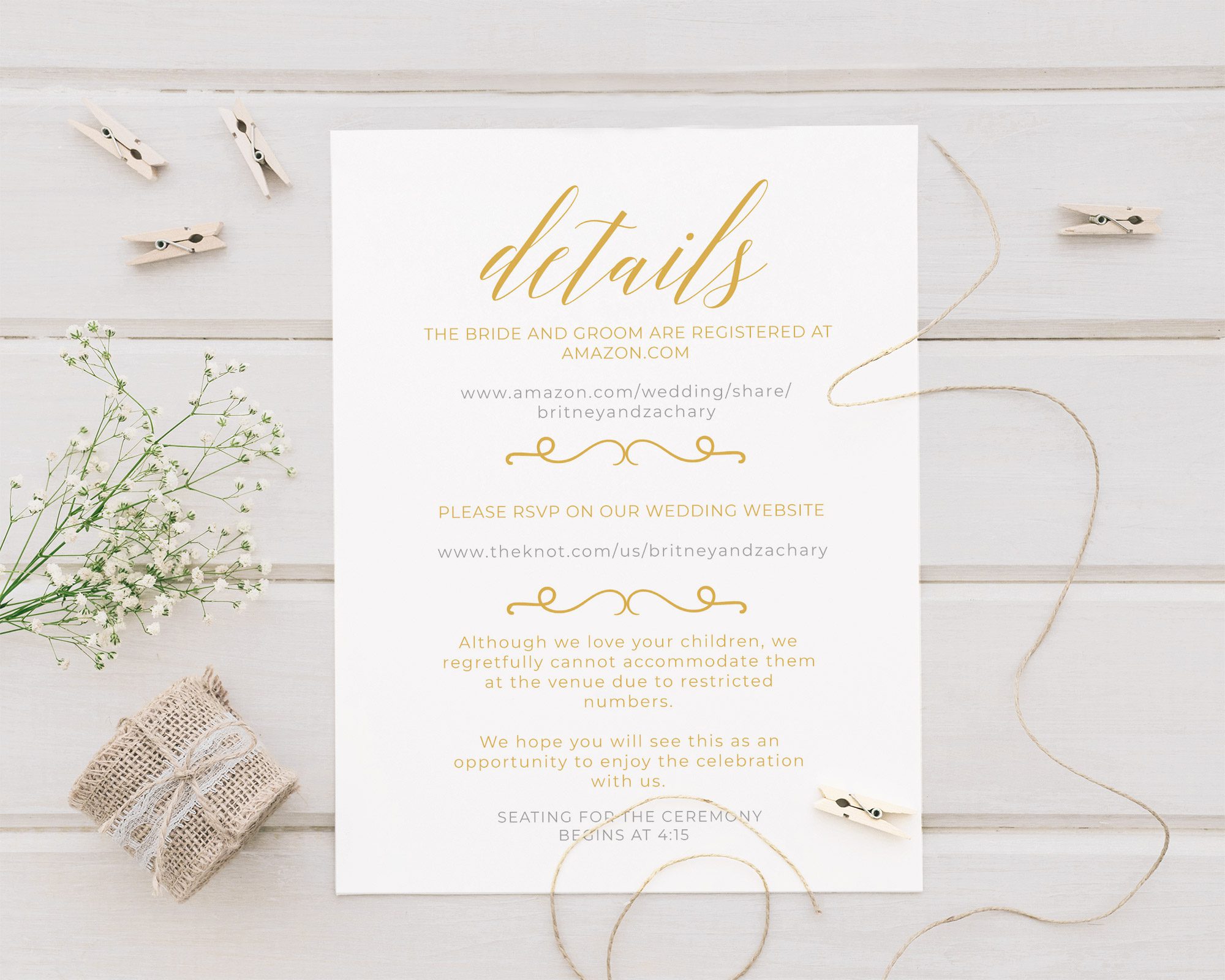 Simple Gold Detail Cards Go Print Plus
