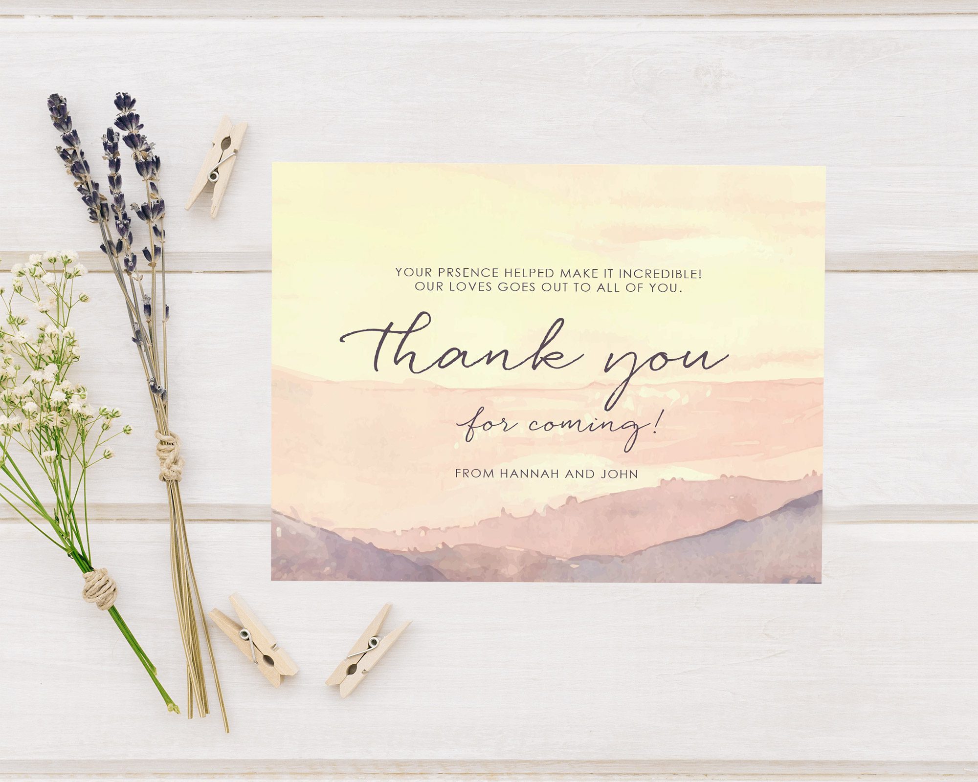 Custom Wedding Thank You Cards Personalized Stationary Etsy