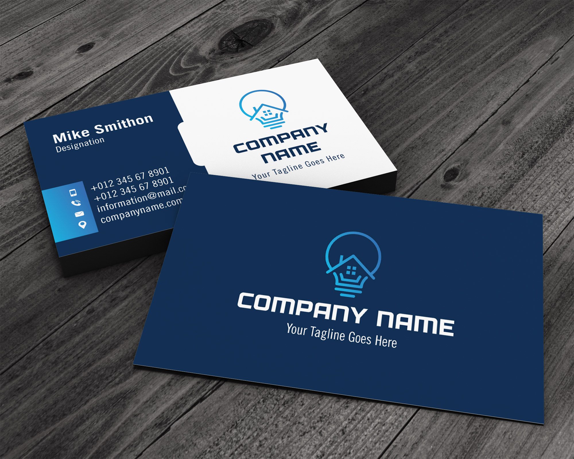 Modern Tech Business Card Go Print Plus