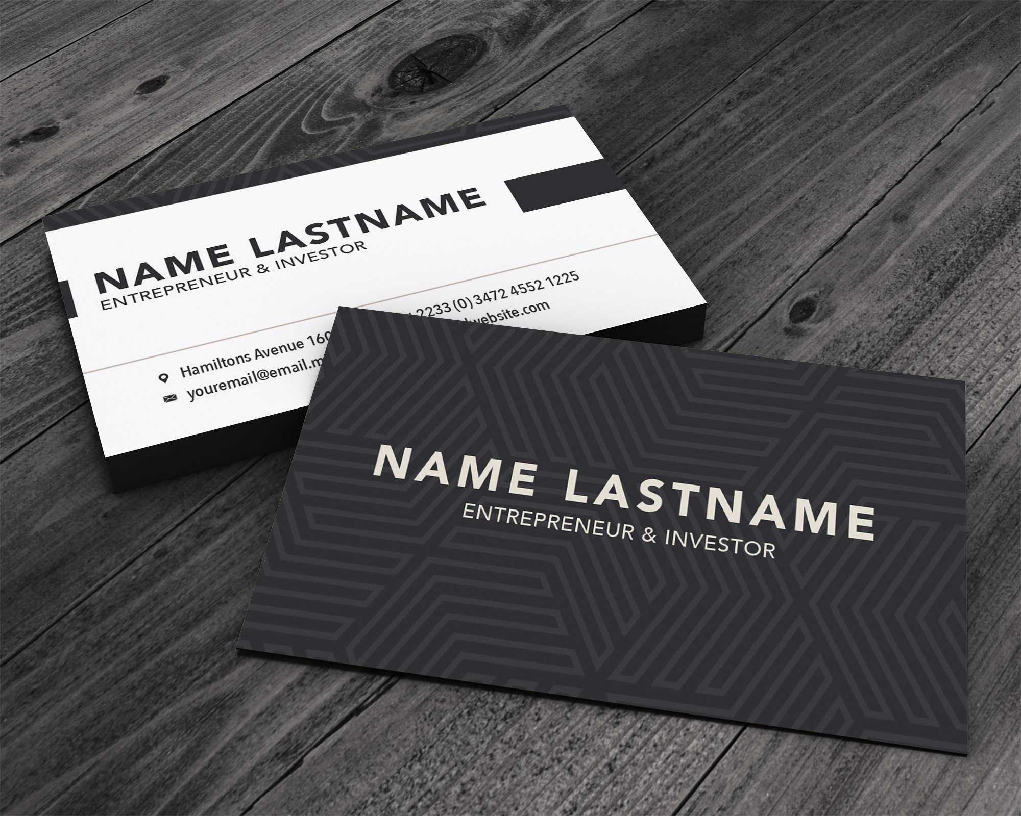 Blue Stripe Business Card Go Print Plus