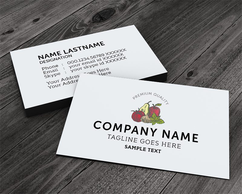 Organic Produce Business Card Go Print Plus
